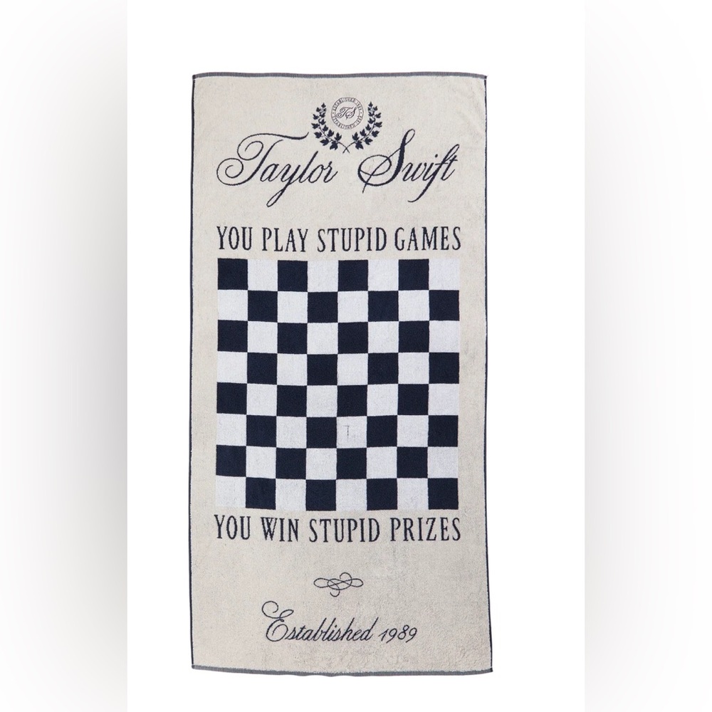 Official Taylor Swift Towel with Checkers